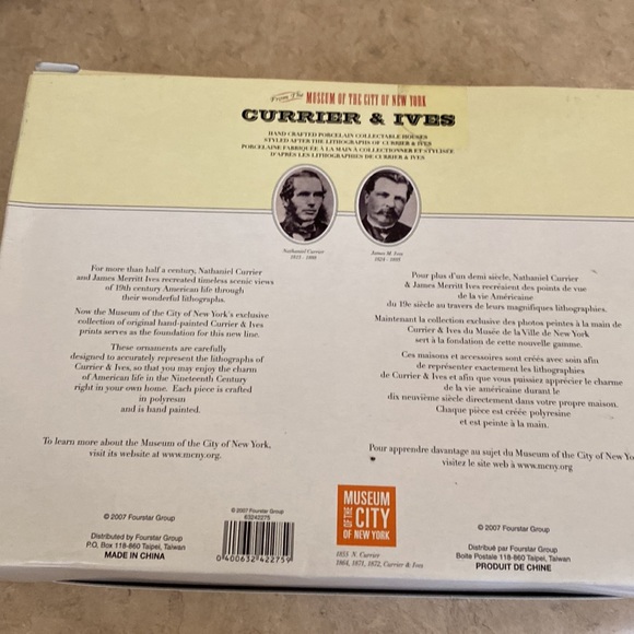 Currier and Ives 6 piece Christmas ornament set - Picture 3 of 12